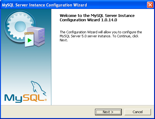 MySQL Server Instance Configuration
          Wizard