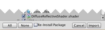 Re-install Package UNselected